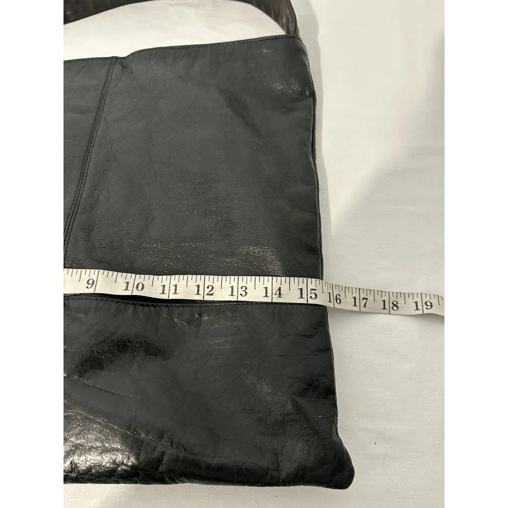 Hobo International Leather Bag Black  Shoulder Purse Hobo Bag 15 X 15  Clean - Picture 6 of 8